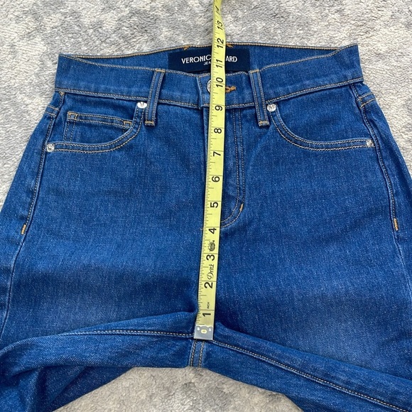 New Veronica Beard Carly Kick Flare Crop High Rise Jeans Cornflower Blue Sz 23 - Picture 8 of 11